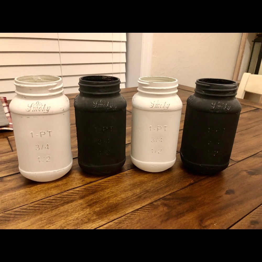Painted Ole Smokey Moonshine Mason Jars